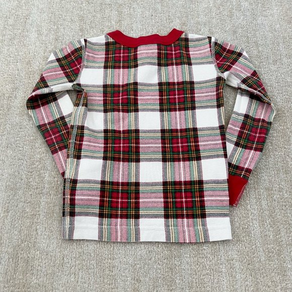 3 for $6 Hanna Andersson Christmas Holiday Plaid Pajama Top 110/5 Organic Cotton - Picture 4 of 7